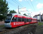 Saarbahn mit Werbung vom ...  Manfred Schneider 09.08.2011
