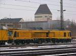 Schienenschleifzuge 97 33 07 005 18-9 (Schienenfr�szug SF03) in Weimar, 19.2.010.