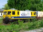 Baufahrzeug der Alpha Rail Team am 17.05.2010 in Altenburg  ...