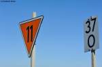 Geschwindigkeitsank�ndesignal auf 110 km/h ...  Korbinian Eckert 10.12.2011