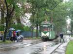 Arbeitswagen A73 des Tram 88 e.V. auf der Sch�neicher-R�dersdorfer Stra�enbahn. ...