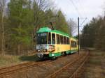Stra�enbahn(ex Cottbus) auf Betriebsfahrt ...  Alex 22.04.2011