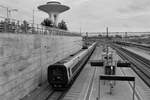 Am 29.08.2018 erreicht ein Öresundtåg nach Dänemark den Bahnhof Malmö Hyllie.