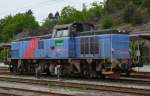 Diesellok T44 Green Cargo im Bahnhof Oskarshamn/Schweden am 26.05.2012.