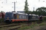 241 001-5 (Hectorrail) + 185 563-4 (Rail4Chem) beider Rangierfahrt in Krefeld Hbf am 03.08.09