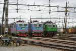 Lokparade dreier GC (Green Cargo) Rc2 1125, Rc2 1124 und Rc4 1319 am 2.8.2008 in nge.