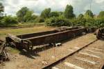 Reste einer Drehscheibe im Eisenbahnmuseum von Kristianstad