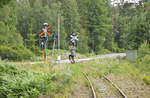 Dräsinefahrt auf der Schmalspurstrecke von Åseda nach Virserum.