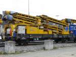 Scheuchzer Gleisbau - Spezialwagen fr den Geleisebau  V 40 85 94 81 106-4 im Gterbahnhof von Biel am 26.03.2011