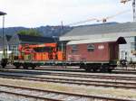 SBB - Dienstwagen Xa 80 85 97 39 700-5 im Areal des IW Biel ..Foto vom 10.08.2014 .. Standort des Fotografen ausserhalb der IW Biel 