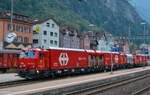 Einer der Rettungszüge der SBB, XTmas 99 85 9174 021-7 CH-SBBI stationiert in Erstfeld. 11.09.2021