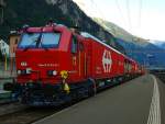 Hier zu sehen ist einer von zwei für den Gotthard-Basistunnel vorgesehenen Lösch- und Rettungszüge.