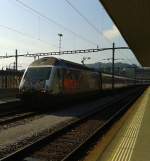 Re 460 105-0  VSLF  mit IR 2463 (Basel SBB - Olten - Luzern) bei der Ankunft in Luzern.