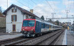 Knapp 20 Minuten nach der vorherigen Aufnahme ist der NPZ wieder auf dem Rückweg von Neuchâtel nach Frasne, um dort den Anschluss an den TGV Lausanne - Paris herzustellen, und