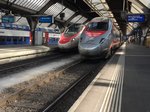 Am 6.3.16 traffen sich im Zürcher HB ein ETR 610 der SBB und Trenitalia.