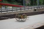 Bahnhofsausschmckung im Bahnhof Goppenstein.