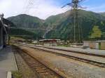 Blick auf den Bahnhof Oberwald am 22.7.2015