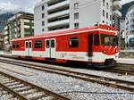 Der BDkt 2232 der MGB wartet am 29.9.20 in Brig auf den Zug zum ankuppeln.