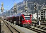 RhB ABe 8/12 Nr. 3515  Alois Carigiet  abgestellt am 9. Juni 2018 in Chur.