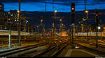 Gleisvorfeld des Zürcher Hauptbahnhofs am Abend des 8.