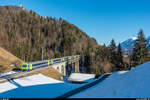 BLS EW III als RE Interlaken - Zweisimmen am 24. Dezember 2017 auf der Bunschenbachbrücke bei Weissenburg.