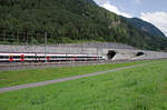 Samstag den 22.07.2023 um 16:49 Uhr am Gotthard-Basistunnel Nordportal.