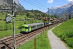 Die bls Autoverlad verlässt Kandersteg zur Fahrt nach Goppenstein. (26.05.2023)