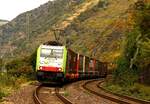 BLS 486 507 am 12.09.2021 nahe Kaub auf der rechten Rheinseite.