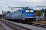 BLS: Bombardier 187 001-3 und 187 002-1 in Solothurn-HB abgestellt am 19. Mai 2014.
Foto: Walter Ruetsch