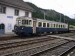 Zum Beladen in Kandersteg wird am 01.07.2005 ein Zug der Autoverlad Ltschberg bereitgestellt. Es fhrt der BLS - Steuerwagen 946. Ziel des Zuges wird Iselle sein. 