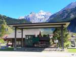 bls - Dampflok Simplon als Denkmal auf dem Perron 1 im Bahnhof Kandersteg Foto von 17.09.2012