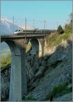 Ein CIS ETR 470 auf der Fahrt Richtung Süden auf dem Luogelkinn-Viadukt.
24. April 2007