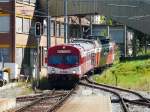 BLS - Einfahrender Regio in den Bahnhof Biglen am 18.08.2012