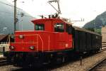 245 021-1 der SEZ (Spiez-Erlenbach-Zweisimmenbahn) auf Bahnhof Zweisimmen am 28-07-95. Bild und scan: Date Jan de Vries.