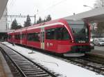 bls - Triebwagen RABe 2/8  526 282-9 im Bahnhof Langenthal am 24.02.2013