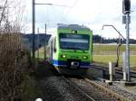 BLS - NINA Triebwagen RABe 525 030- unterwegs bei Zell am 22.02.2014