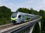 BLS - Triebzug RABe 515 020-6 auf der Schwarzwasserbrücke am 30.05.2015