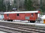 bls Dienstwagen X 40 63 95 05 304-3 Abgestellt im Bahnhof von Goppenstein am 10.03.2007