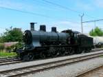 SBB Historic - 10 Jahre Stiftung Historisches Erbe SBB / Drei-Seen Jubilumsfahrt der A 3/5 705 bei Rangierfahrt in der Mittagspause in Kerzers am 25.06.2011