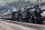 SBB - Historic, C 5/6, 2978 + 2969 + B 3/4 1367, 21.10.2017, Airolo