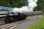 SBB:  GOTTARDO 2016 
Mit der Aufnahme vom  DAMPFENDEN ELEFANTEN , der ehemaligen Gotthardlokomotive C 5/6 2978 aus dem Jahre 1917, entstanden am 4. Juni 2016 in Erstfeld, schliesse ich meinen Beitrag mit 35 Bildern zur Galerie GOTTARDO 2016 ab.
Foto: Walter Ruetsch