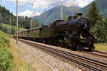 SBB HISTORIC:    Schweiz aktuell am Gotthard  - Dampfzug mit der C 5/6 2978 und nostalgischen Wagen ab Airolo bis Biasca am 28.