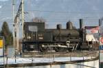 Dampflokomotive SBB  E 3/3 8487 im Bahnhof von Buchs/SG.