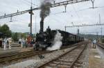 JS Eb 2/4 No. 35 bei der Ausfahrt mit einem Sonderzug aus Koblenz am 22.08.2009.