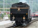 SBB - Dampflok Eb 3/5 5819 bei Rangierfahrt im Bahnhof Brugg am 20.06.2010