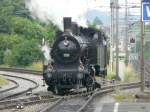 SBB - Dampflok Eb 3/5 5819 bei Rangierfahrt im Bahnhof Wettingen am 20.06.2010