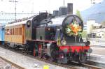 Museumslokomotive Eb 3/5 9 am Dampflocktreffen in Untervaz (2006).