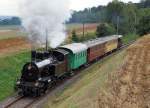 DBB: Sonderfahrt nach Oberdorf bei leider sehr trübem Wetter auf der von der Einstellung bedrohten ehemaligen SMB-Strecke mit der Eb 3/5 5810 (ehemals SBB) bei Lommiswil am 5.