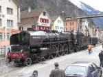 Die franzsische 241 A 65 steht an einem Stumpengleis zum Bekohlen und Wasser fassen nach der Fahrt von Luino bis hierher.