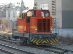 Dieselrangierlok Bm 3/3  GERONDE unterwegs im Bahnhof von Sierre am 18.03.2011